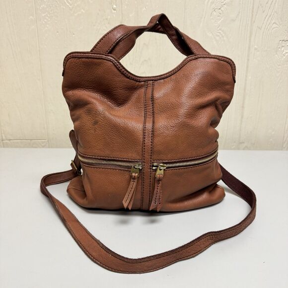 Fossil Handbags - Fossil Erin Foldover Tote Shoulder Crossbody Bag Satchel Hobo Leather